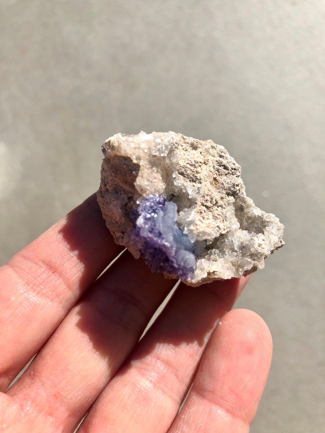 Chalcedony & Fluorite Geode 014