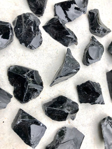 Small Black Obsidian Rough Chunk