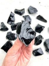 Load image into Gallery viewer, Small Black Obsidian Rough Chunk