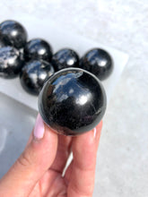 Load image into Gallery viewer, Black Tourmaline Sphere - Intuitively Selected