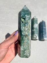 Load image into Gallery viewer, Large Moss Agate Tower 001