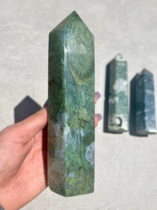 Large Moss Agate Tower 002