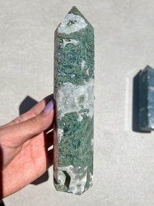 Large Moss Agate Tower 003