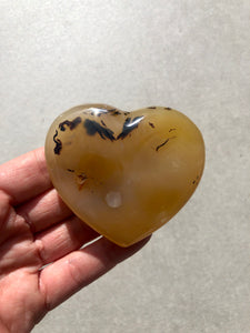 Dendritic Agate Polished Heart 006